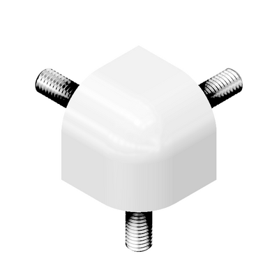 MODULAR SOLUTIONS ANGLE CONNECTOR<BR>32MM X 32MM JOINT FOR CONNECTING ROUND CORNER PROFILE 90DEG